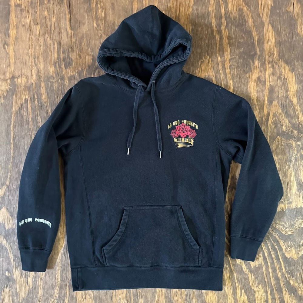 Jay Wheeler La Voz Favorita Tour Hoodie Black Roses Latin Music Size S